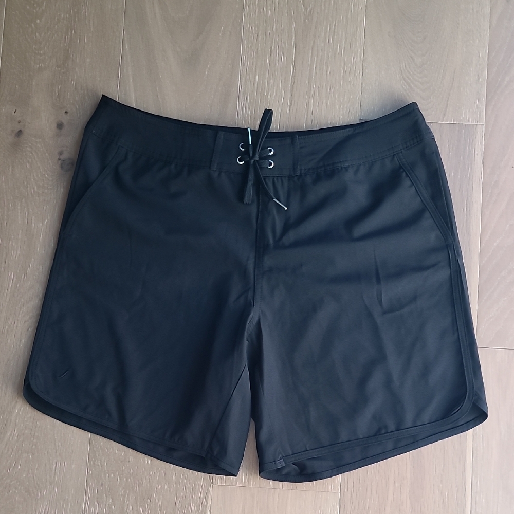 Nautica Black Swim Shorts, Size L